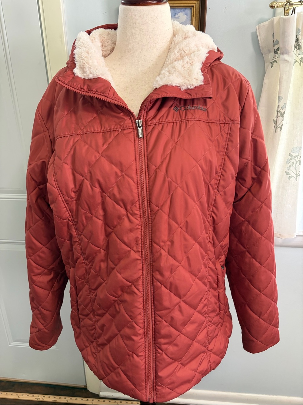 Columbia Quilted Copper Crest Fleece Lined Hooded Jacket - Picture 5 of 14